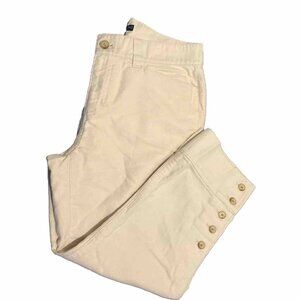 Lauren Jeans Co. Ralph Lauren Womens Sz 2 High Rise Capri Ivory Cuffed bottom